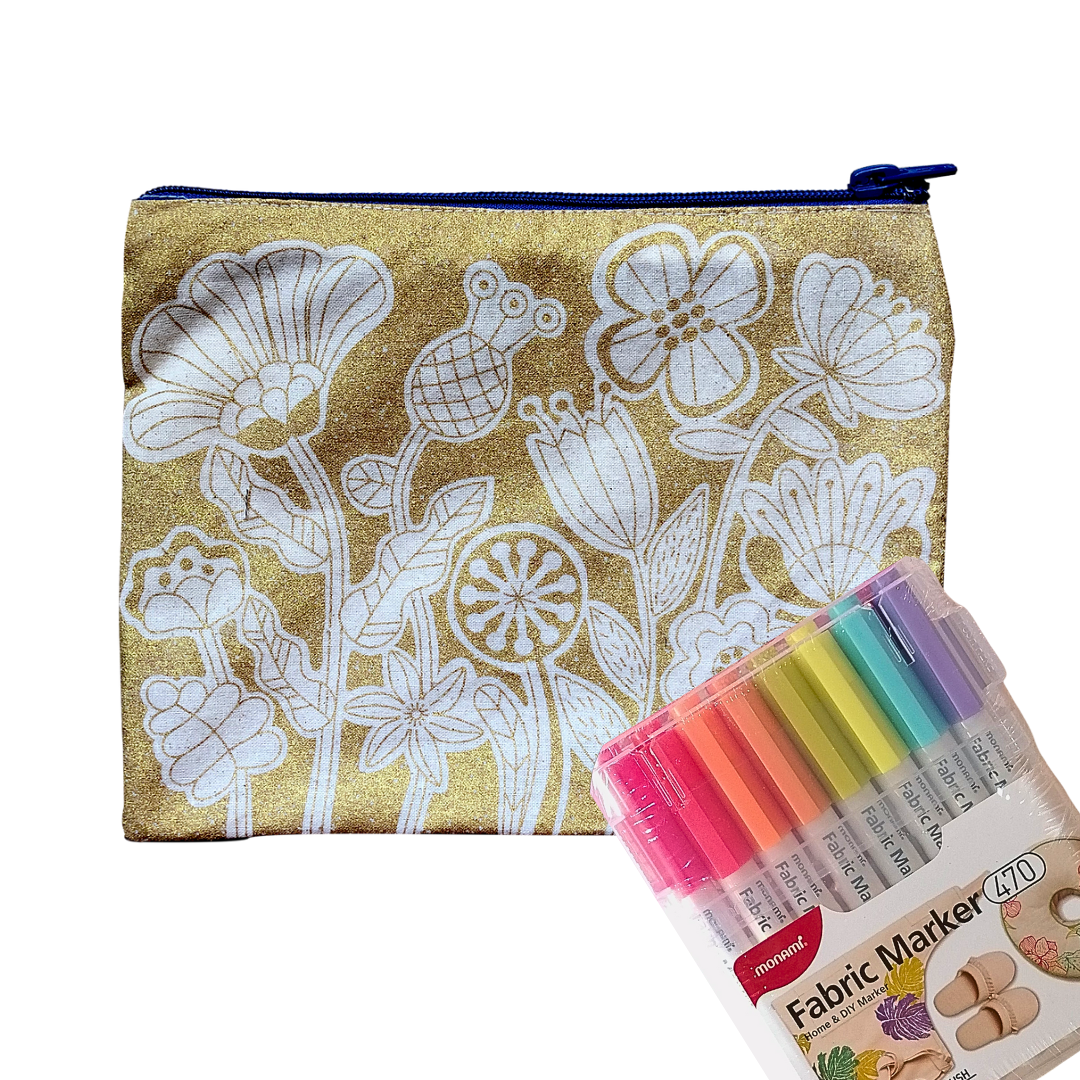 Kit Estuche para decorar y marcadores para tela