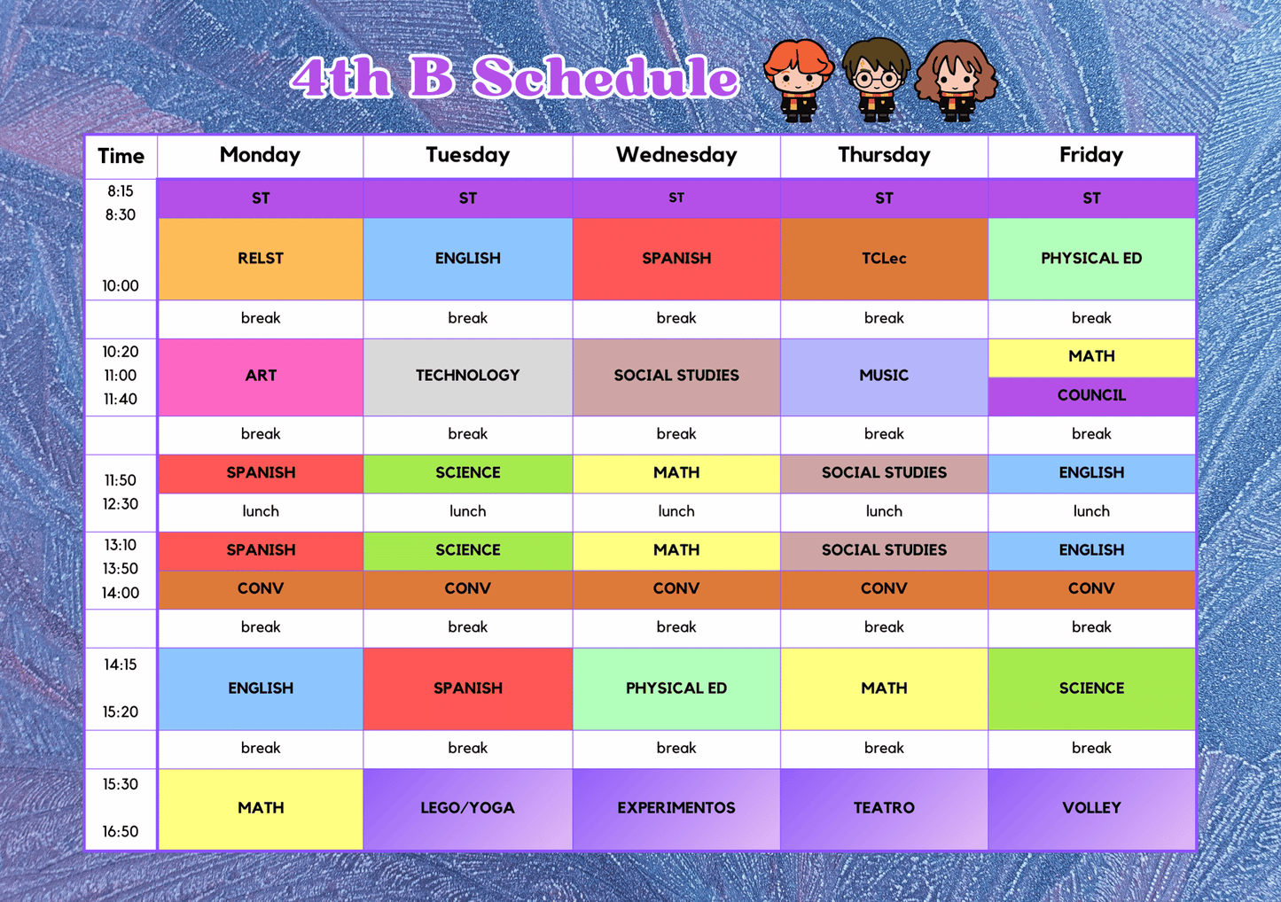 Horario imán personalizado