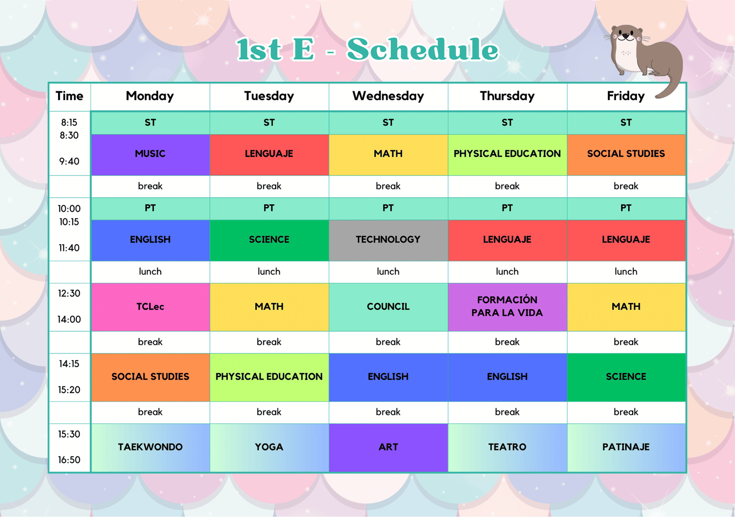 Horario imán personalizado