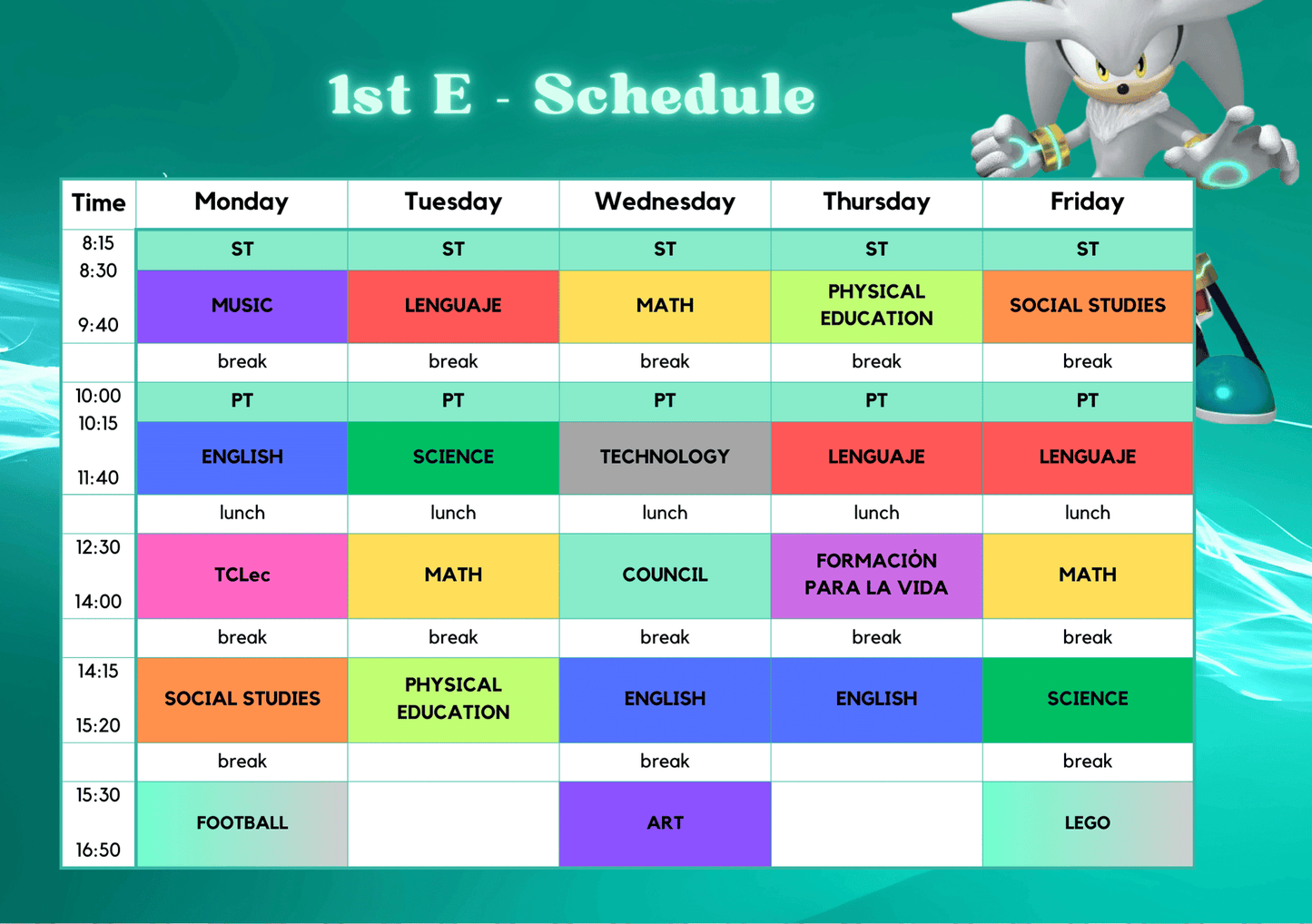 Horario imán personalizado