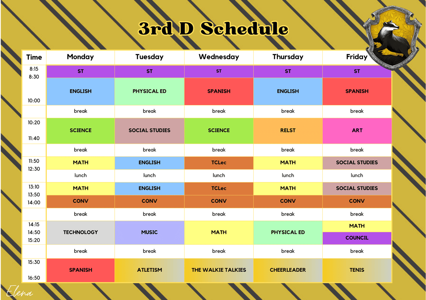 Horario imán personalizado