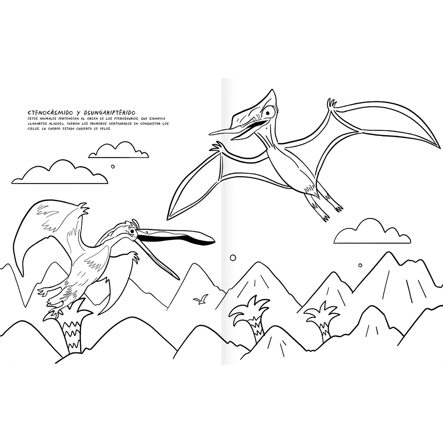 Dinosaurios en acción. Libro de actividades y para colorear