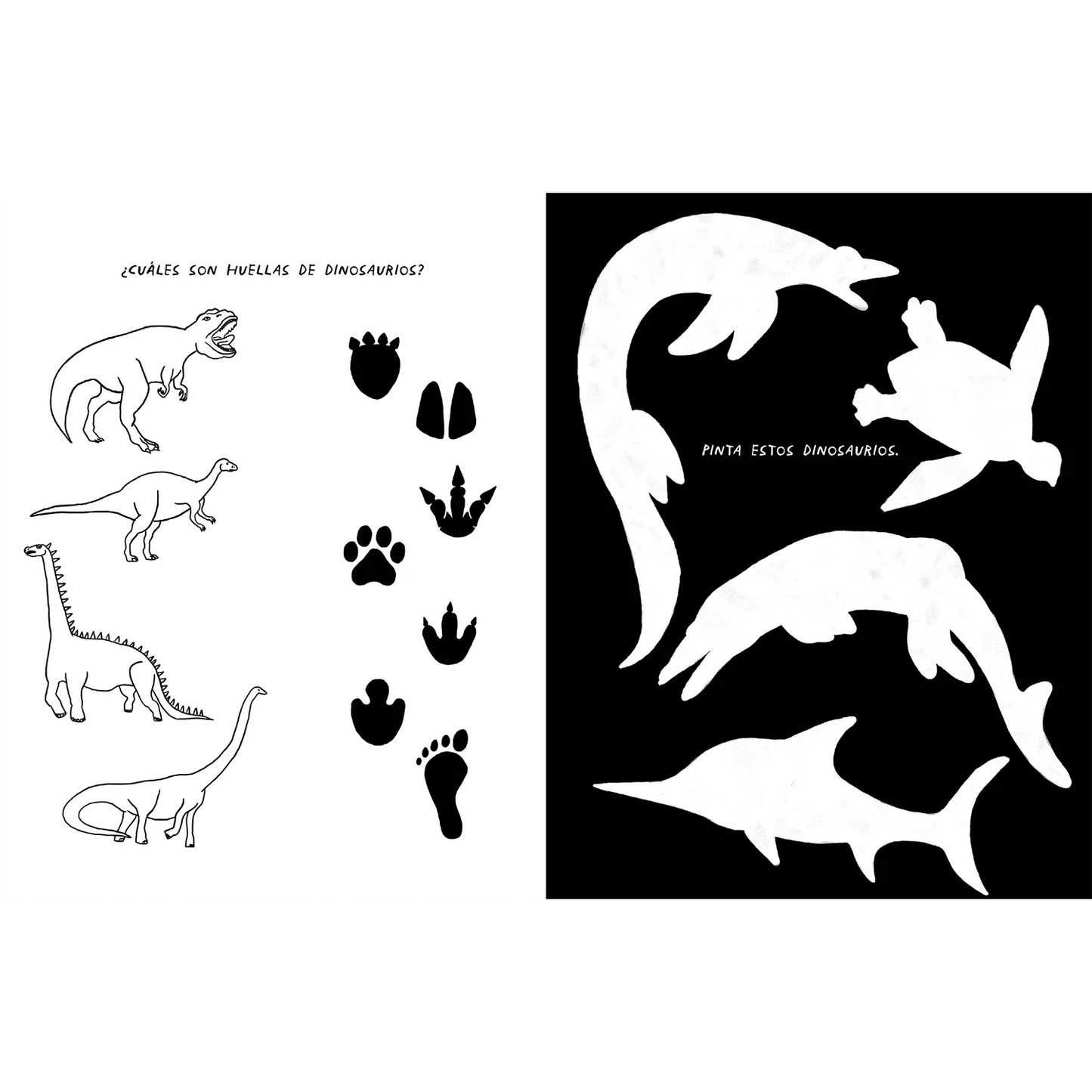 Dinosaurios en acción. Libro de actividades y para colorear