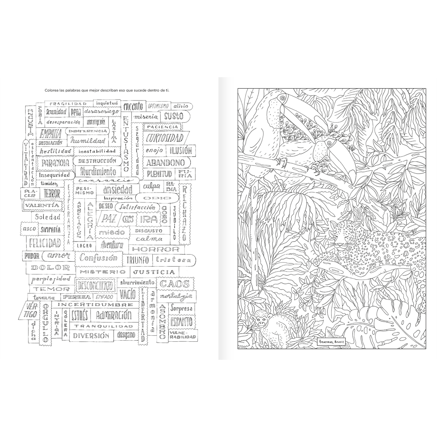 Viaje de Emociones. Para colorear