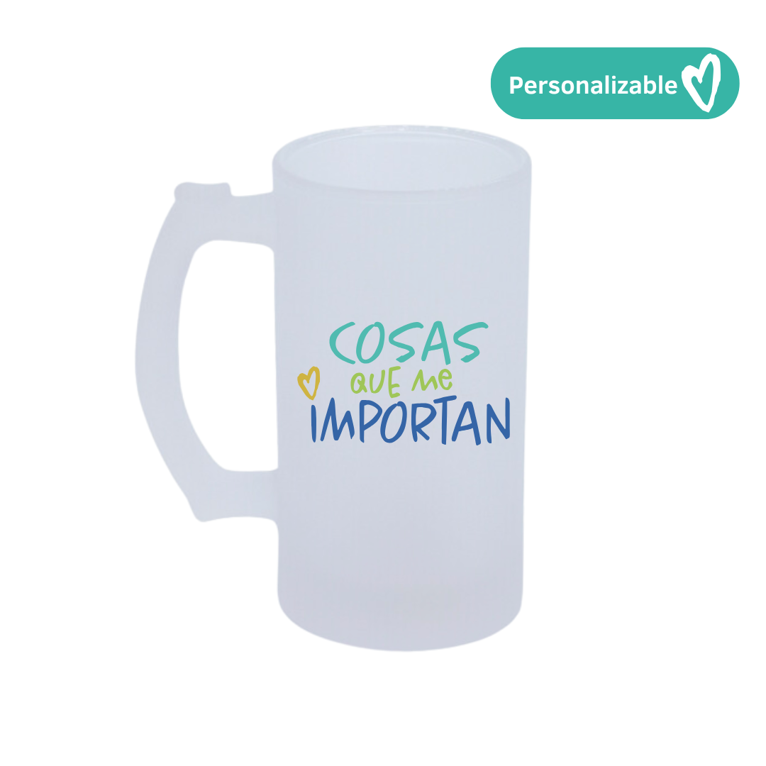 Vaso cerveza shopero personalizado