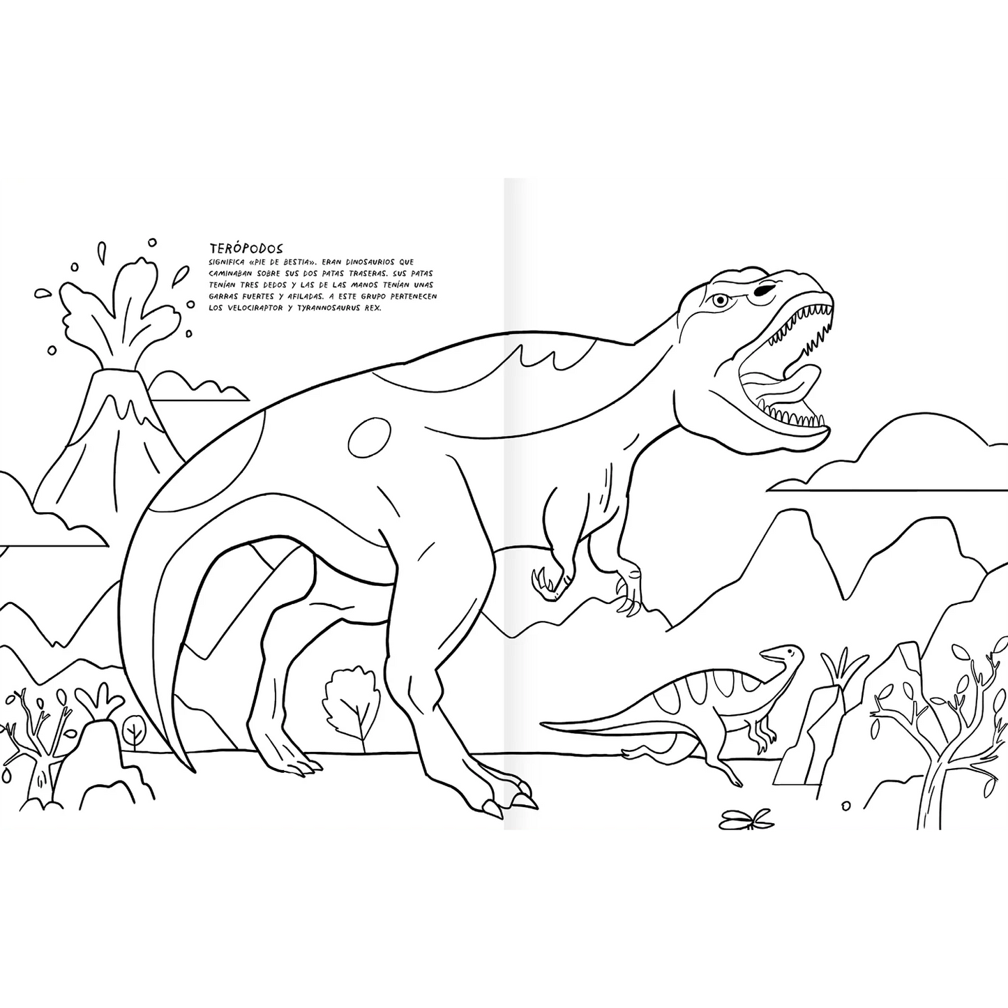 Dinosaurios en acción. Libro de actividades y para colorear