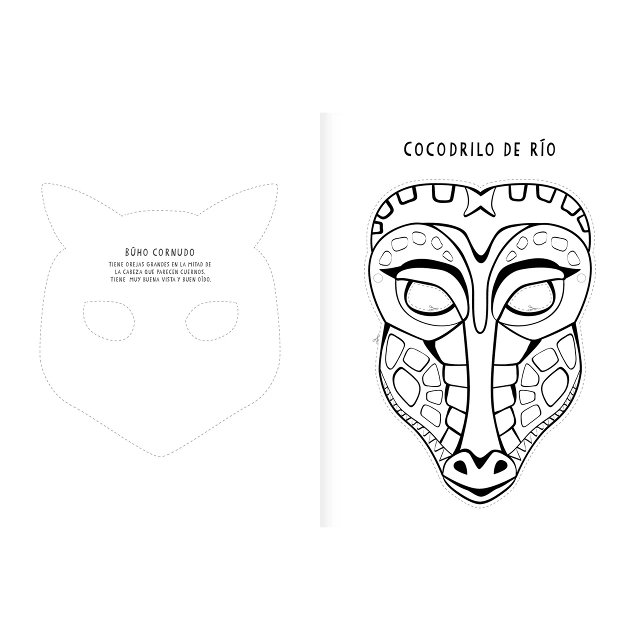 Máscaras: pinta y recorta