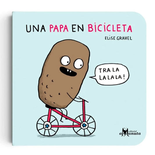 Una papa en bicicleta